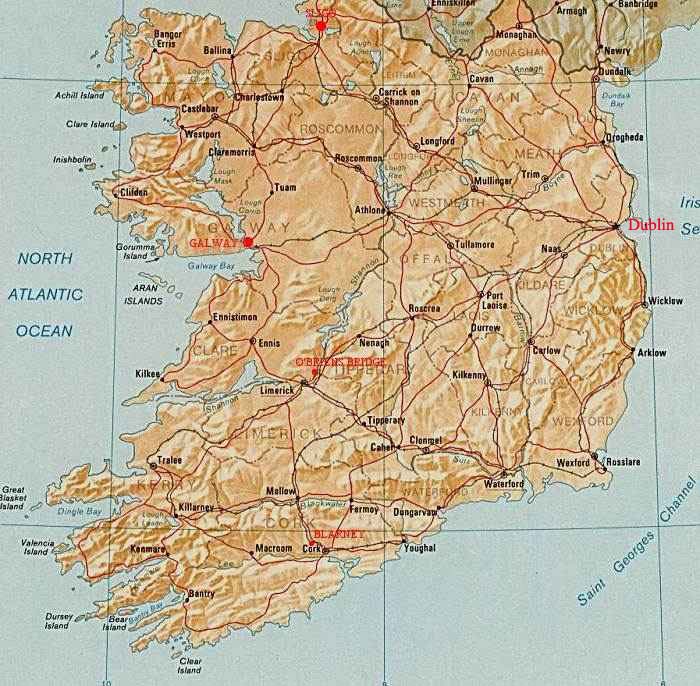 Map Of Southern Ireland