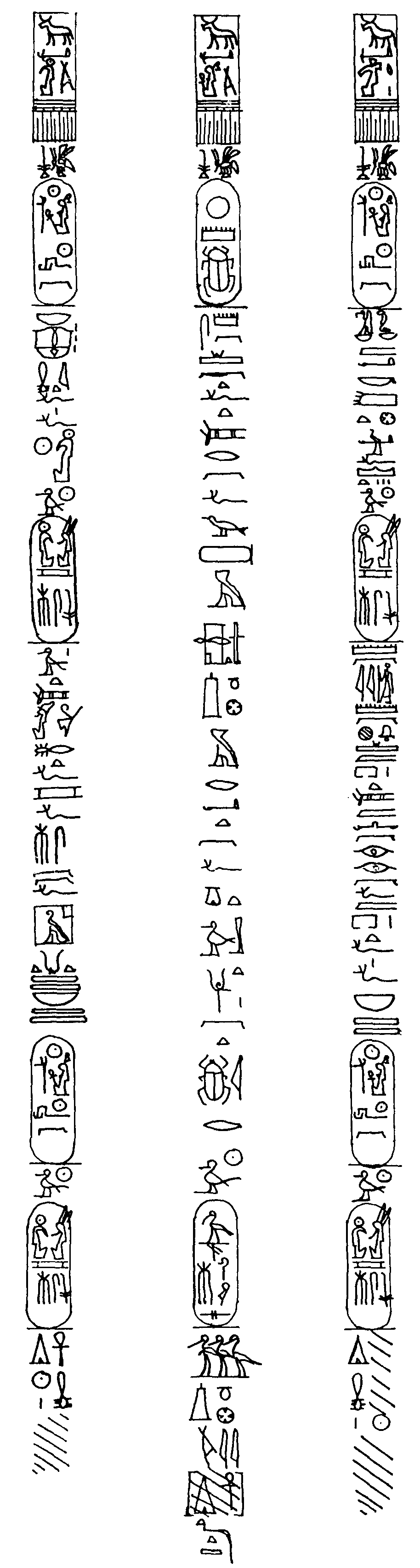 Hieroglyphics at West Face