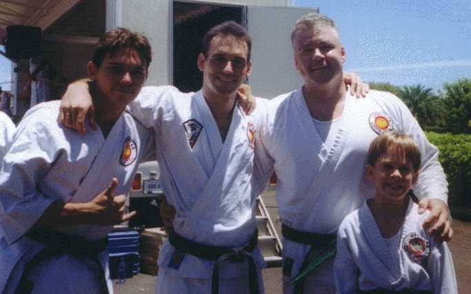 Sensei Karl, Sensei Jesse, Me, and my son Jeff