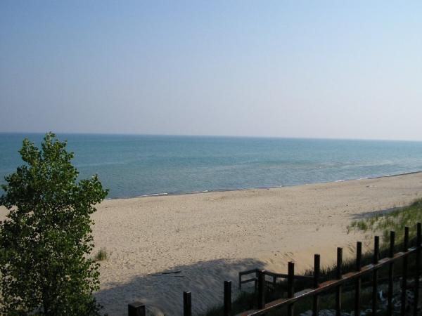 The lake view from the terrace of the Wieboldt-Rostone House