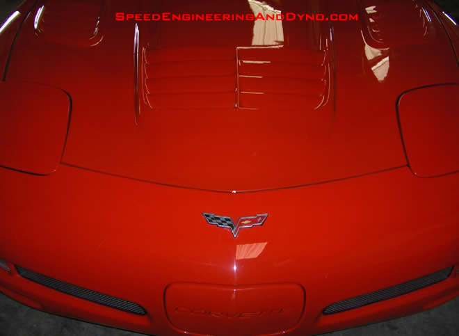 C6 emblem Z06 grilles heat extractor style hood