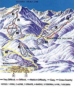 Map of Bansko