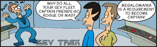 Sev Trek Comic Strip. Copyright 2000 by John Cook.