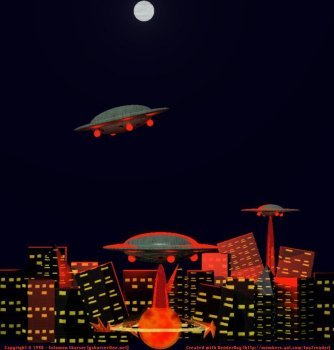 Aliens invading a city