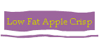 Low Fat Apple Crisp