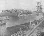 U.S. Navy aircraft carrier in Miraflores Locks 1930