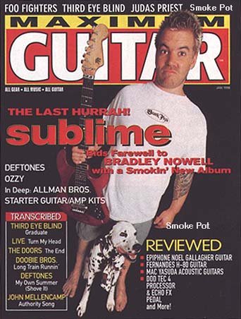 Brad on tha cover of Guitar Magazine