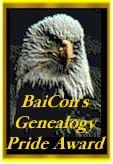 BaiCon Genealogy Pride Award