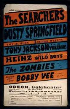 Concert handbill - April 7, 1965 at the Odeon, Colchester, UK 