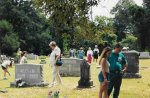 Searching for cousins in the cemetery
