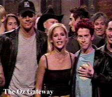 Sarah Michelle Gellar,David Boreanaz,Seth Green and the cast of SNL with the Backstreet Boys