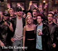 Sarah Michelle Gellar,David Boreanaz,Seth Green, and the cast of SNL with the Backstreet Boys