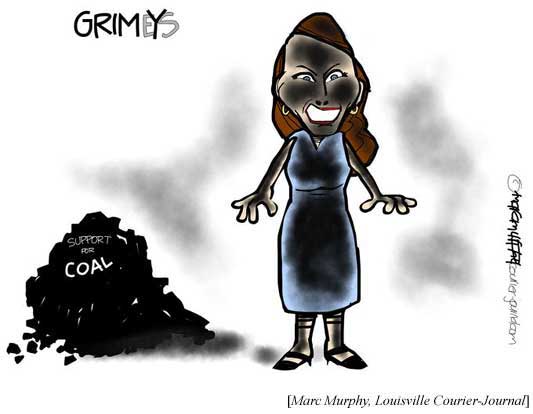 Alison Lundergan Grimes Grimy support for coal (Marc Murphy, Courier-Journal)