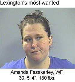 Lexington's most wanted: Amanda Fazakerley, WF, 30, 5'4", 180 lbs