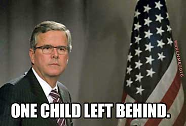 One child left behind ("Jeb" Bush)