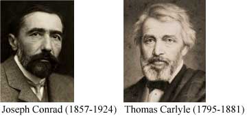 conrlyle.jpg Joseph Conrad (1857-1924), Thomas Carlyle (1795-1881)