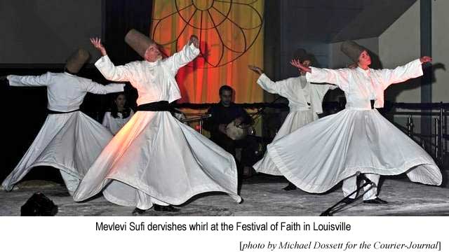 Mevlevi Sufi dervishes whirl at Festival of Faith in Louisville