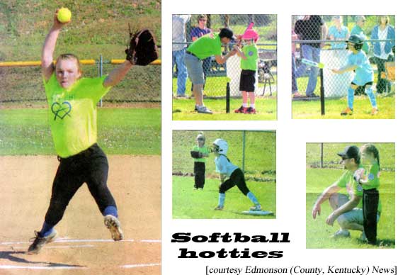 Softball hotties (courtesy Edmonson (County, Kentucky) News)