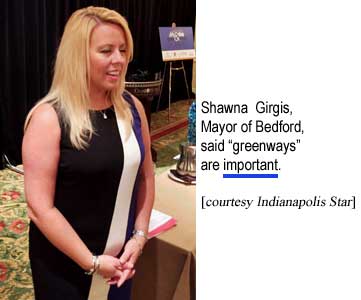 Shawna Girgis, mayor of Bedford, said greenways are important (Indianapolis Star)