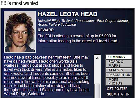 FBI's most wanted: Hazel Leota Head