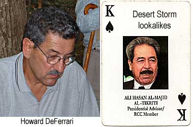 Desert Storm lookalikes: Howard DeFerrari, Ali Hasan Al-Majid Al-Tikriti, Prresidential Advisor / RCC Member