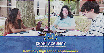 kycrafta.jpg Morehead Craft Academy, for excellence in science & mathematics, Kentucky high school sophomores