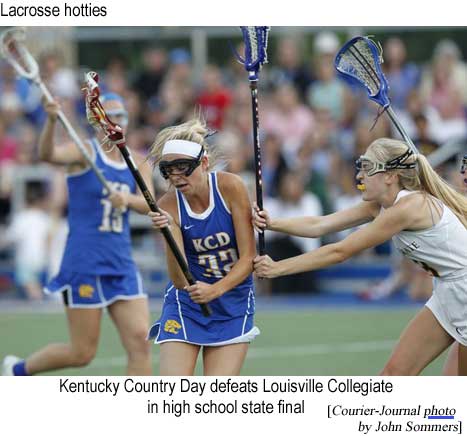 Lacrosse hotties: Kentucky Country Day defeats Louisville Collegiate in high school state final (Courier-Journal photo by John Sommers)
