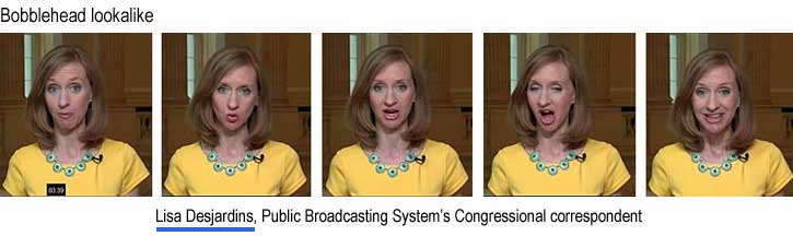 Bobblehead lookalike: Lisa Desjardins, Publilc Broadcasting System's Congressional correspondent