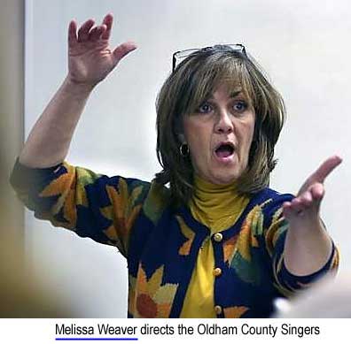 Melissa Weaver directs the Oldham County Singers
