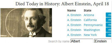 obituary.jpg Died this date in history: Albert Einstein, April 18