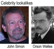 Celebrity lookalikes: John Simon, Orson Welles