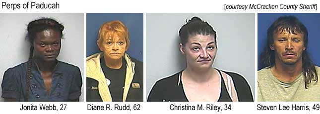 padperp1.jpg Jonita Webb, 27; Diane R. Rudd, 62; Christine M. Riley, 34; Steven Lee Harris, 49 (McCracken County Sheriff)