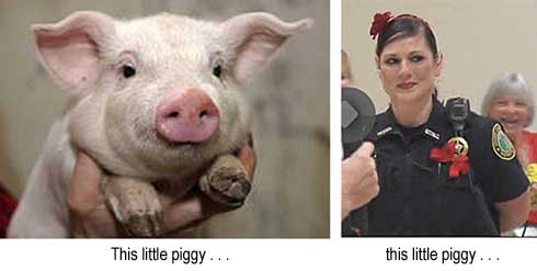 This little piggy . . . this little piggy . . .