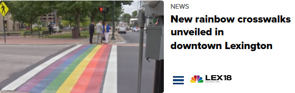 rainwalk.jpg Rainbow crosswalks unveiled in downtown Lexington LEX18