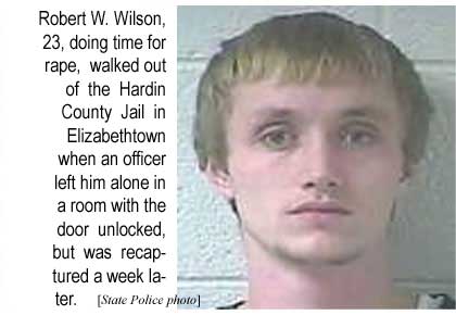 Robert W. Wilson, 23, jail escapee