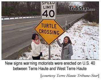 New signs warning motorists were erected on U.S. 40 between Terre Haute and West Terre Haute (Tribune-Star)