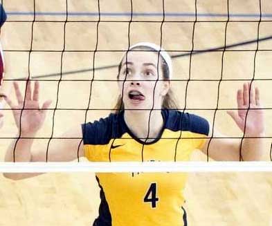 unidentified Louisville Assumption High School volleyball hottie (Courier-Journal photo)