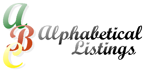 Alphabetical Listings