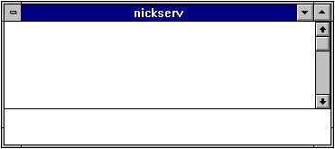 Query window for NickServ