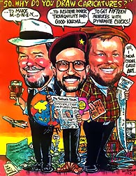 My Caricature of Charlie, Peter, and Me...