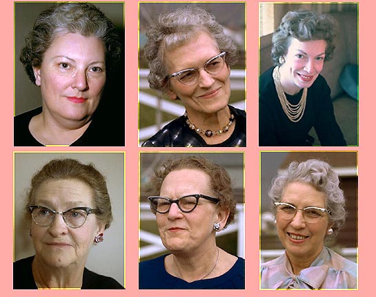 A composite of my Aunts': Dorothy, Gretchen, Peggy, Marie, and Adah, and Grandma Minnie