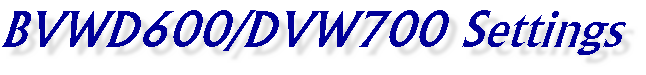 BVWD600/DVW700 Logo