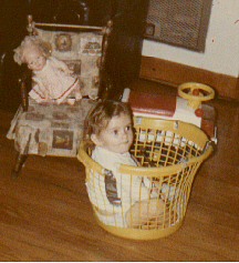 At the age of 2, I thought laundry baskets were things to sit in.