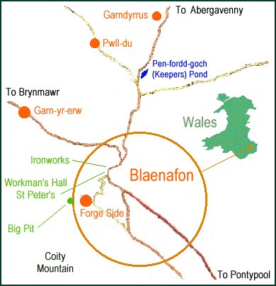 Map of Blaenavon