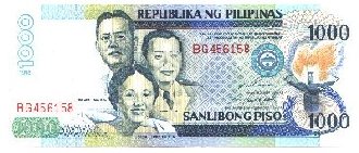 1000 Pesos Front