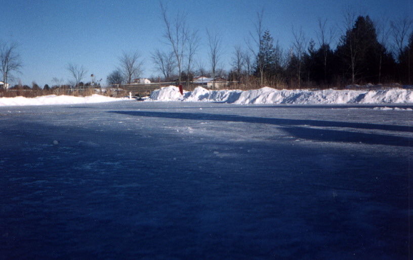 Ice Rink on property in winter
