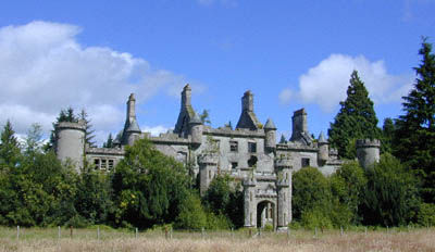 Beautiful and decrepid Lanrick Castle, situated between Doune and Callander.  It was called "MacGregor House" for centuries.  It is sad that modern Scotland values so little genuine highland culltural heritage sites such as this.  The castle was demolished in xxx.