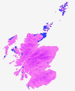 Concentration of brochs shown in blue