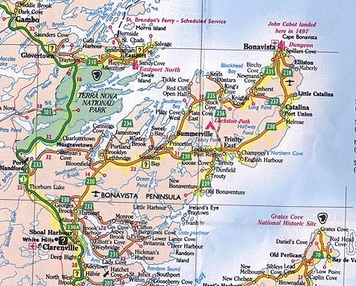 Map Of Bonavista Peninsula Bonavista Peninsula, Newfoundland