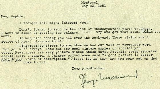  May 23, 1951 letter